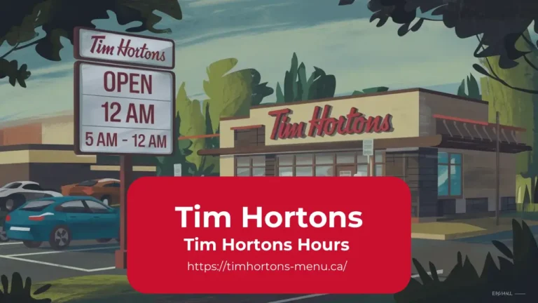 Tim Hortons Opening and Closing Hours