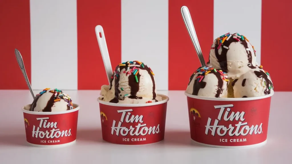 Tim Hortons Ice Cream Sizes