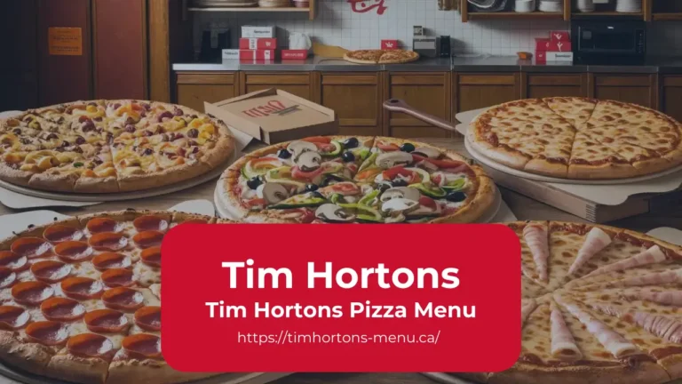 Tim Hortons Pizza Menu