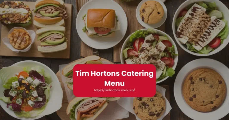 Tim Hortons Catering Menu