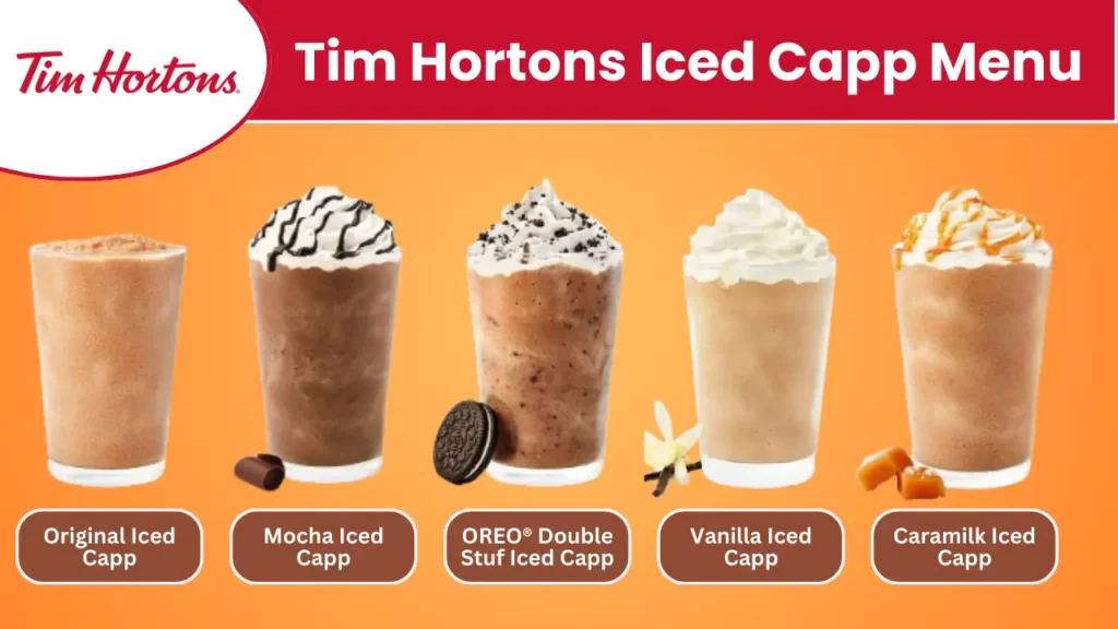 Tim Hortons Iced Capp Menu