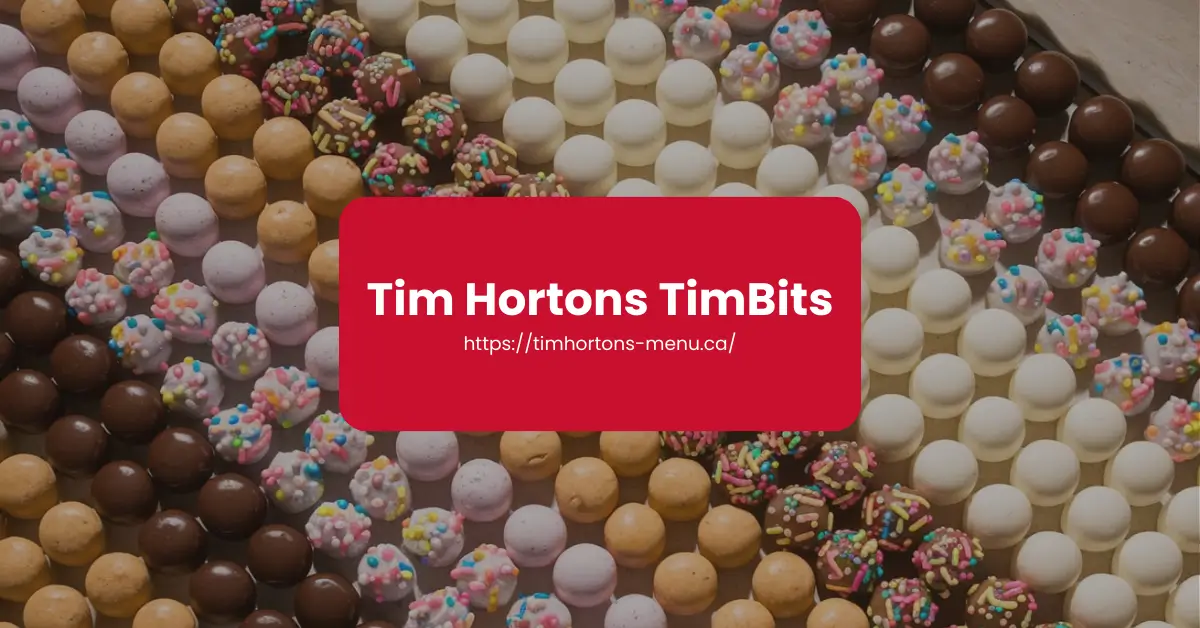 Tim Hortons Timbits Price